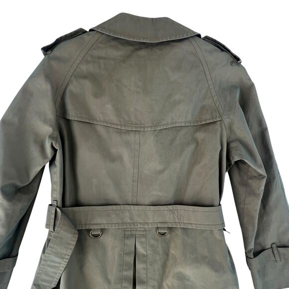 Burberry Green Khaki Trench Coat - Picture 6 of 15